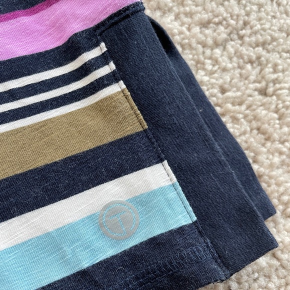 T by Talbots Purple Striped Long Sleeve Top, XL Petite, Athleisure Active Sporty - Picture 6 of 9